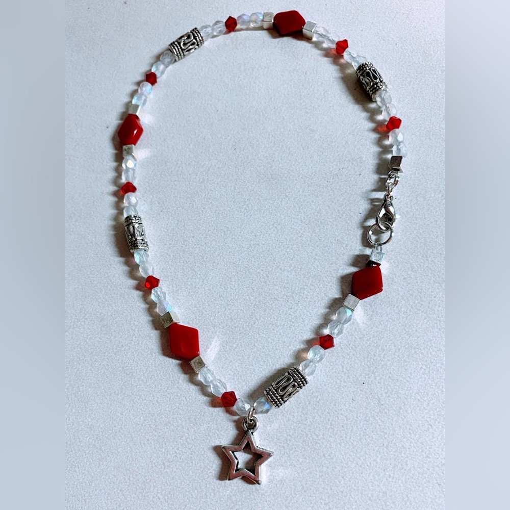Star charm Ankle Bracelet Handmade
